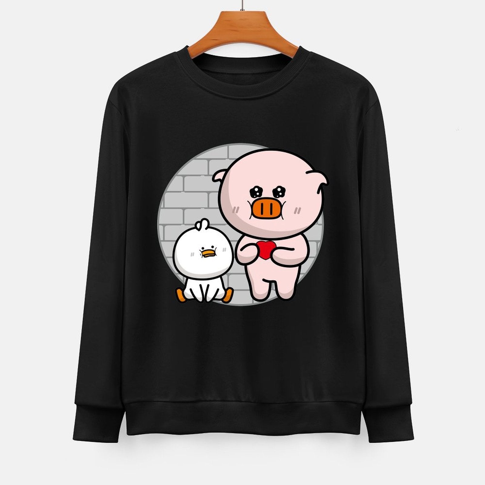 Front Patterned Long Sleeve TopClassic Fit Essential